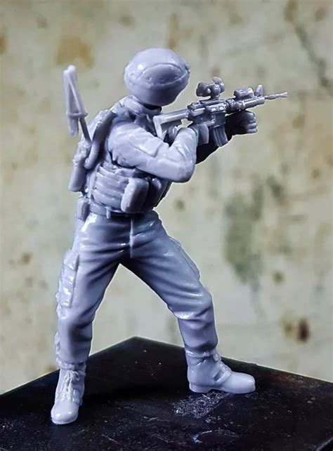 135 Scale Unpainted Resin Figure Modern Us Infantry Soldier Collection