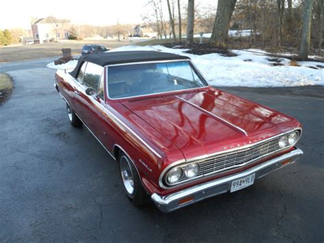 1964 Chevelle Convertible Candy Apple Red Black Canvas Top Classic