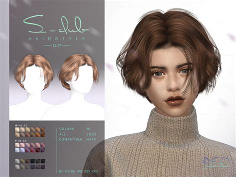 The Sims Resource Short Curly Hairstyle By S Club