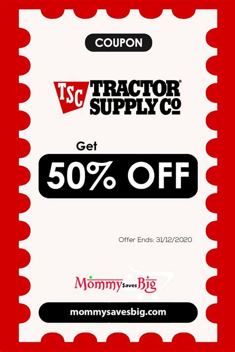 Tractorsupply Get50off Offerends 3112202 Grocery Coupons Mom