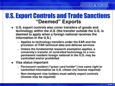Ppt Us Export Controls The Challenge For Research Institutions