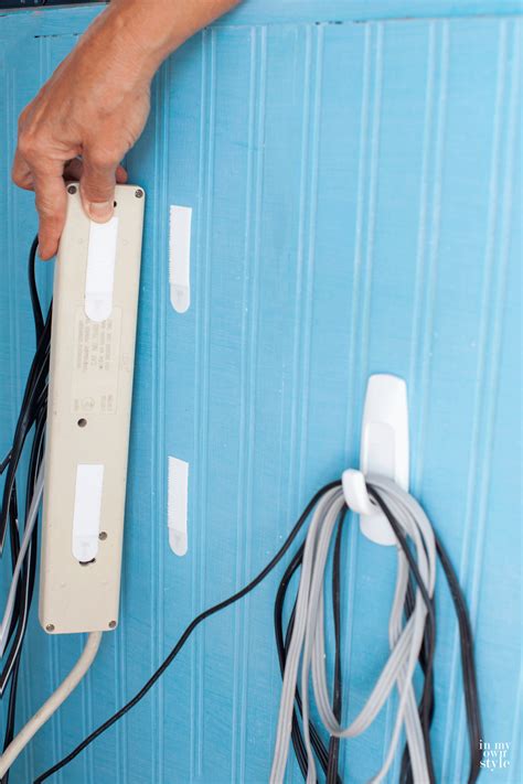 How To Hide A Power Strip And Cords From A Tv Hide Electrical Cords