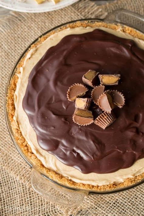 Sprinkle the pie with chopped reese's peanut butter cups for a nice, sweet and salty flavor. No. 8 - Chocolate Peanut Butter Pie - Saving Room for Dessert