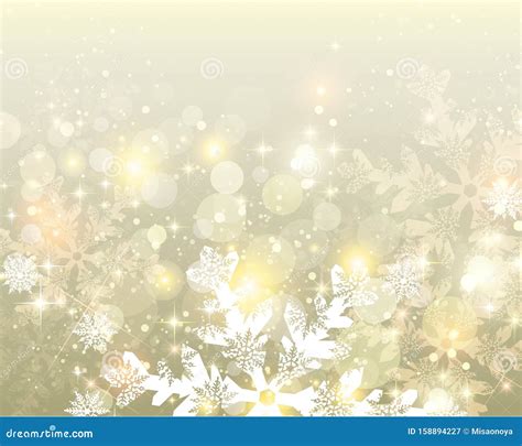 Glittering Crystal Of Snow On Gradation Background Stock Vector
