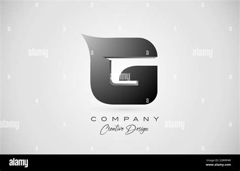 Alphabet Letter G Icon Logo In Black Gradient Creative Design For