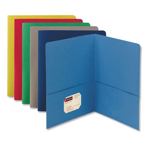 Smead Two Pocket Folder 50 Sheet Capacity Assorted Colors 25box