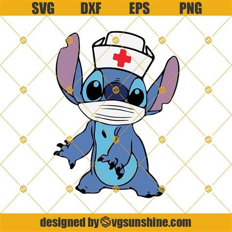 Stitch Nurse Svg Disney Nurse Svg Lilo And Stitch Svg Stitch Svg