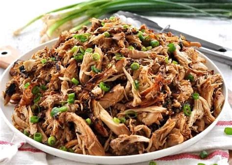 Then the cooking liquid is enhanced with cumin, chili powder, and paprika, and cooked down to the consistency of a sauce. Slow Cooker Crispy Chinese Shredded Chicken | RecipeTin Eats