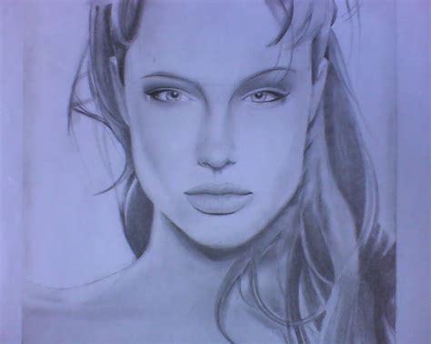 Desenhos Realistas Angelina Jolie