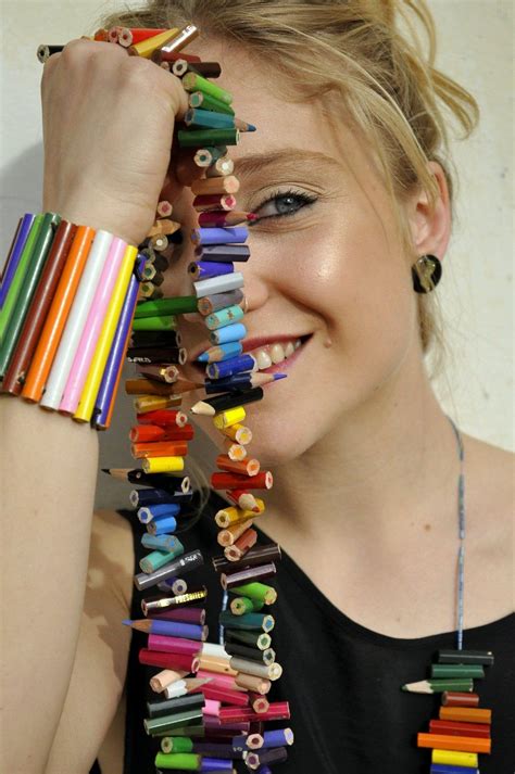 Maxi Pencil Necklace Pencil Jewelry Colored Pencil Etsy Uk Art