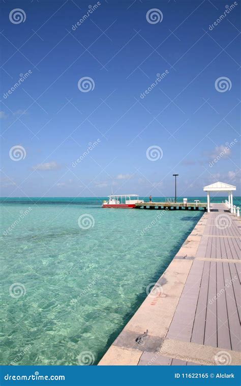 Caribbean Jetty Stock Image Image Of Diagonal Copy 11622165