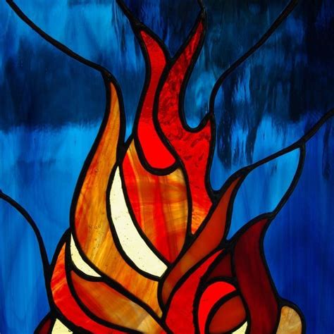 Fire And Water Meet Stained Glass Fireplace Screen Glass Fireplace Stained Glass Art