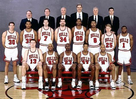 1995 96 Nba Champions Chicago Bulls Team Michael Jordan Photos