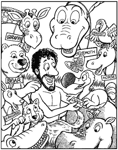 God Made Adam Coloring Page Animal Coloring Pages Bible