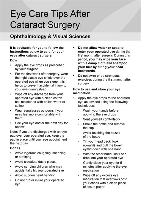 Eye Care Tips After Cataract Surgery By Yishun Health Issuu