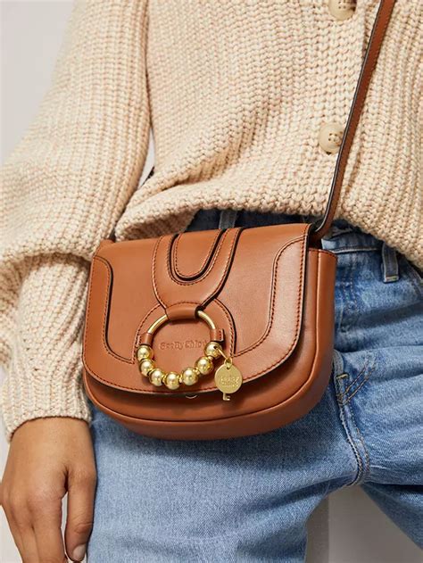See By Chloé Mini Hana Leather Satchel Bag Caramello At John Lewis And Partners
