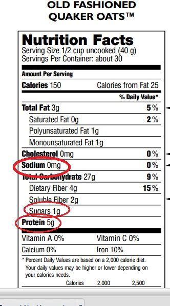 Quaker oats nutrition label old+fashioned+oats. Cooking, Careers, Chaos.