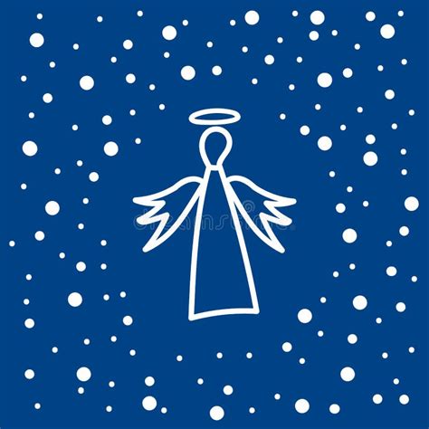 Christmas Angel Vector Christmas Toy In A Linear Fashion Festive