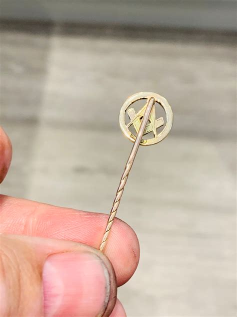 Antique 9ct Yellow Gold Masonic Stick Pin Stamped 9c