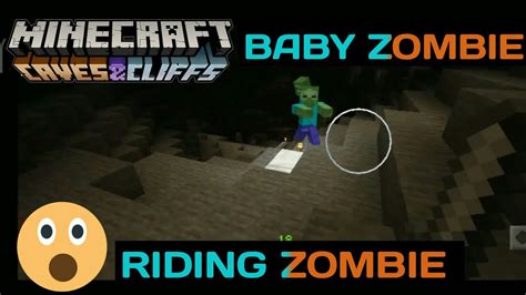 Baby Zombie Riding Zombie Minecraft 118 Pe Youtube
