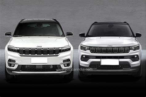 Jeep Meridian Vs Compass Dimensions Features Seating Powertrain And More Autocar India