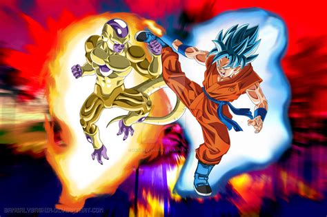 Goku Vs Golden Frieza Wallpaper By Bangalybashir On Deviantart
