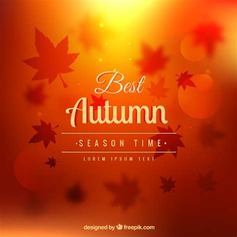 Autumn Background With Leaves In Warm Tones Vector Free Download