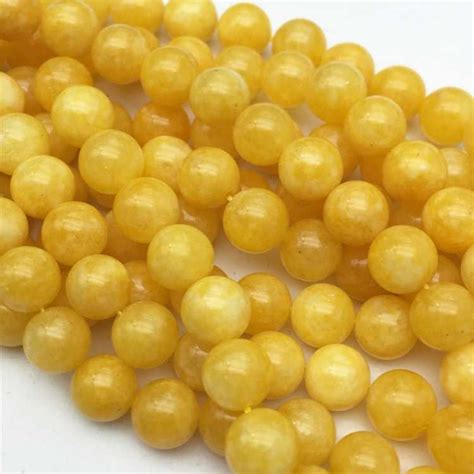 Yellow Jade Round Beads8mm 10mm Gemstone Beads Approx 155 Etsy