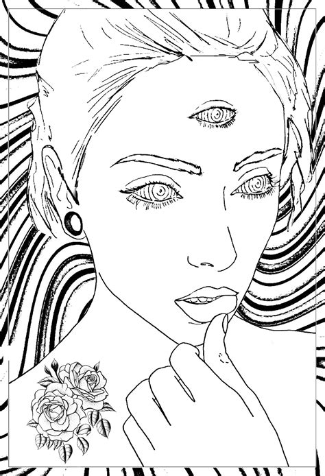Psychedelic Coloring Pages Print At