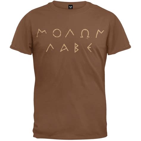 Molon Labe Ancient Greek Letters Brown T Shirt