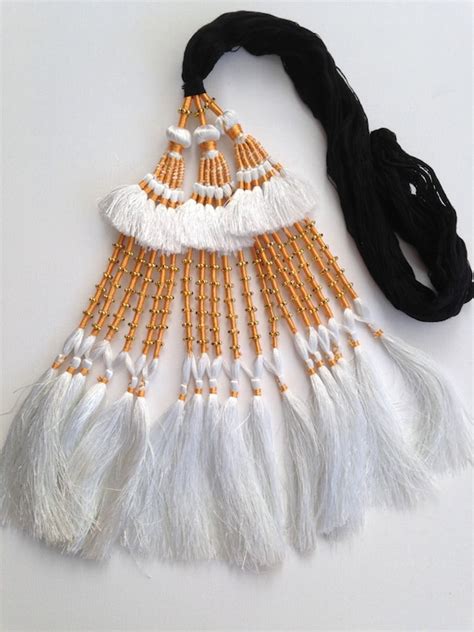 Hair Tassels White Tribal Belly Dance Hair Ornaments Etsy