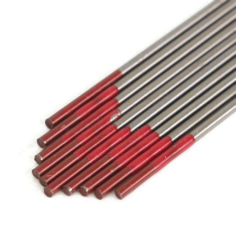 10Pcs 2 Thoriated WT20 Red TIG Welding Tungsten Electrode 0 04inch X