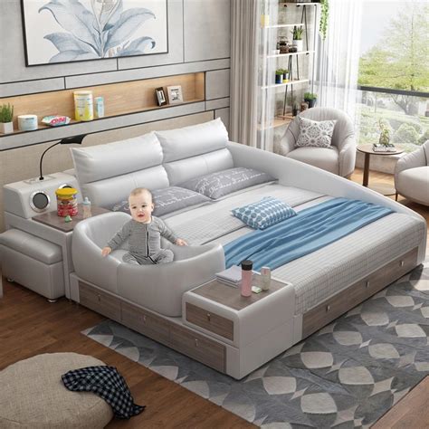 Tatami bed is a houseware item in new horizons. USD 1298.57 Leather bed smart modern simple tatami bed ...