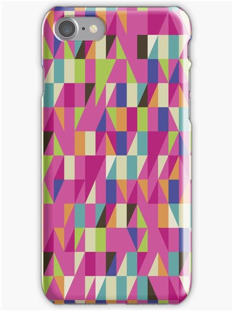 Colorful Geometric Pattern Iphone Cases And Skins By Adrianej Redbubble