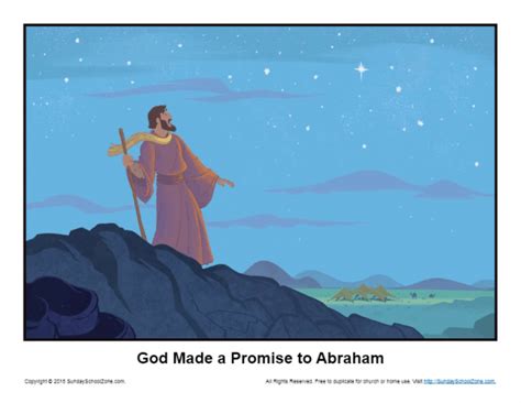 God Made A Promise To Abraham Story Illustration