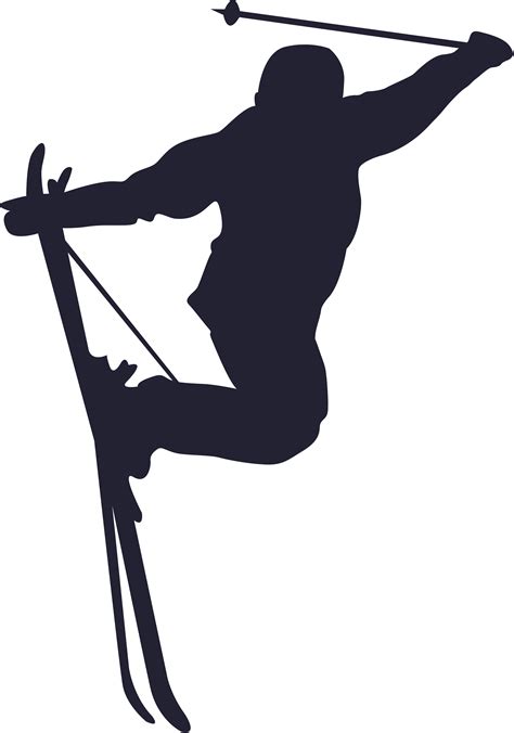 Skiing Clipart Silhouette Skiing Silhouette Transparent Free For