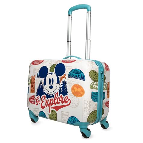 Mickey Mouse Go Explore Rolling Luggage Disney Suitcase Disney
