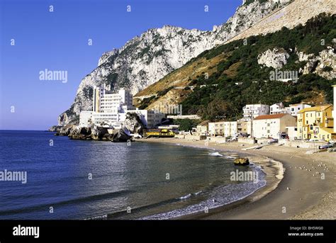 Catalan Bay Village At Gibraltar Uk Stock Photo Alamy