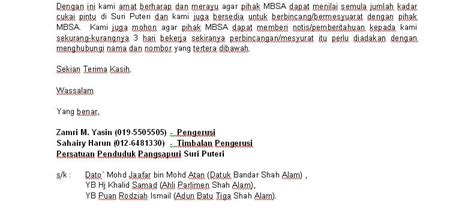 Tapi kalau pihak lhdn masih mengenakan taksiran cukai kepada anda, begini caranya untuk anda respons kepada mereka. Surat Rayuan Kepada MBSA - Pengurangan Kadar Nilai Cukai ...