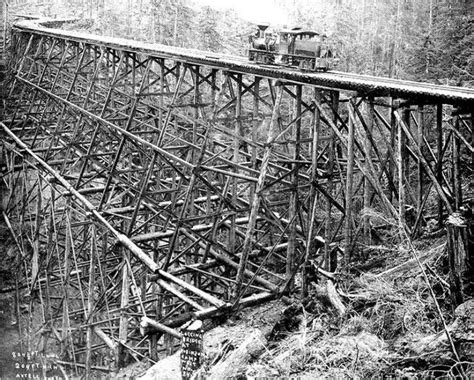 Vintage Railroad Bridges With Timber Trestles Monovisions