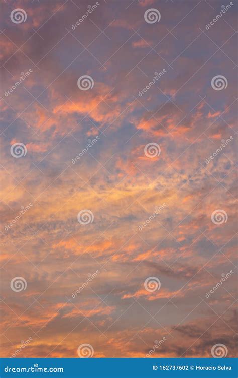 Beautiful And Romantic Clouds Of Warm Colors During Sunset Sunset As