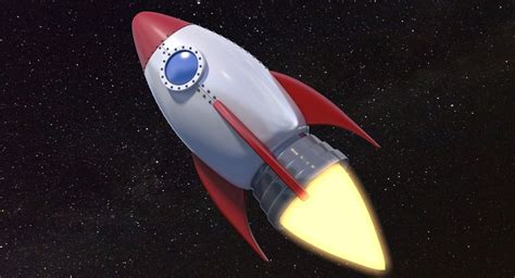 3d Model Cartoon Rocket Ship V1 Cgtrader