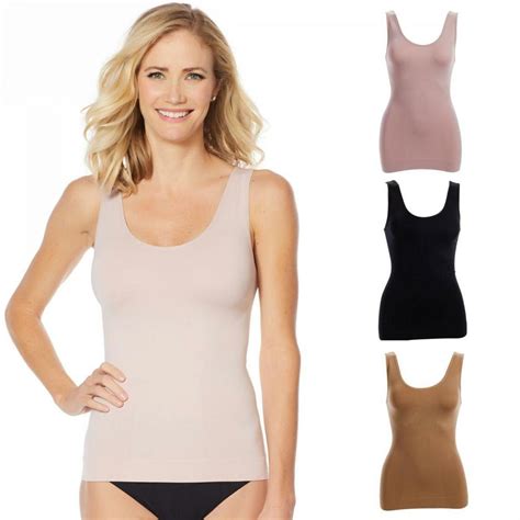 nearly nude women s 3 pack seamless shaping tank tops