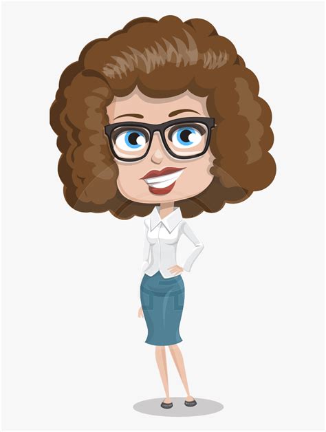 woman with curly hair cartoon vector character aka curly hair woman cartoon hd png download