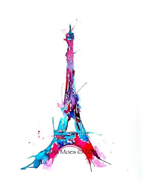 Eiffel Tower Contemporary Paintings Paris Eiffel Tower Modern Print 8