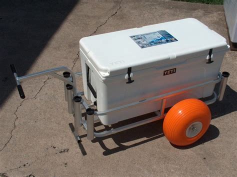 Fish N Mate Wide Fishing Cart With Balloon Tires For Yeti Coolers By