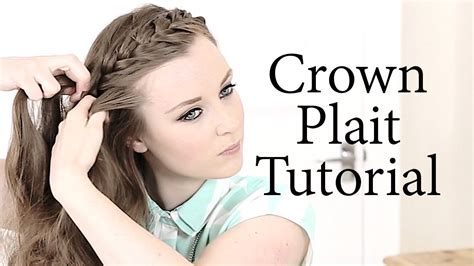 Start on the area above your nape and braid your hair upward. Crown Plait Hair Tutorial - YouTube