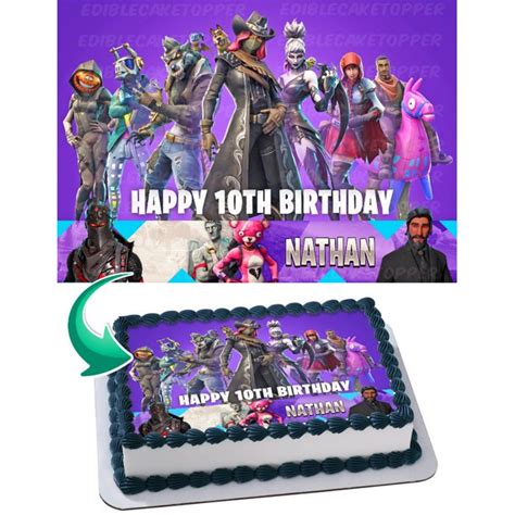 Fortnite Battle Royale Season 6 Edible Cake Image Topper 1