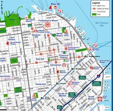 San Francisco City Street Map Map Of San Francisco City Street