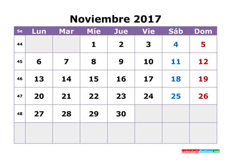 Calendario De Noviembre De 2017 4 2019 2018 Calendar Printable With